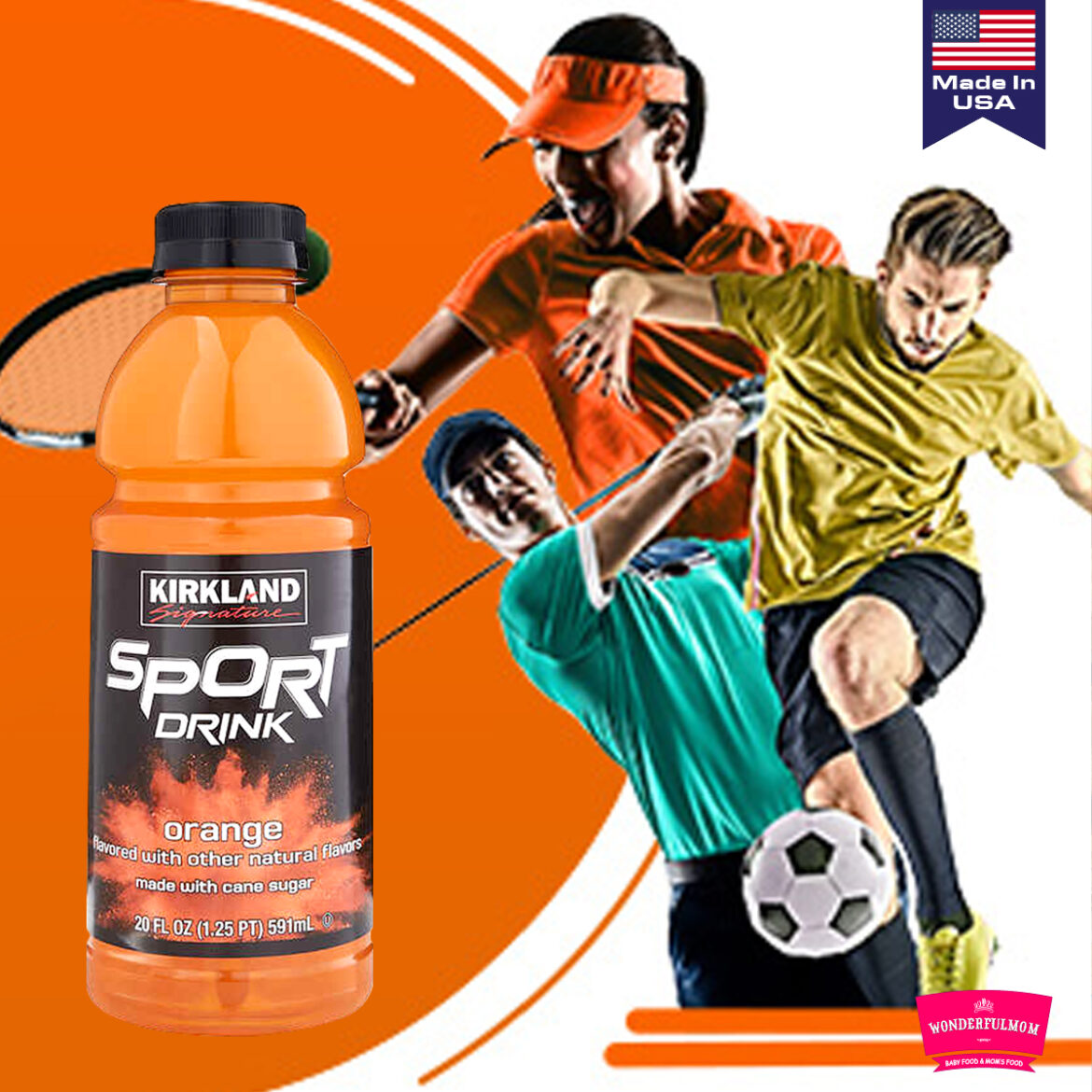 Kirkland Signature Sports Drink, Orange 591ml – Wonderfulmom.lk