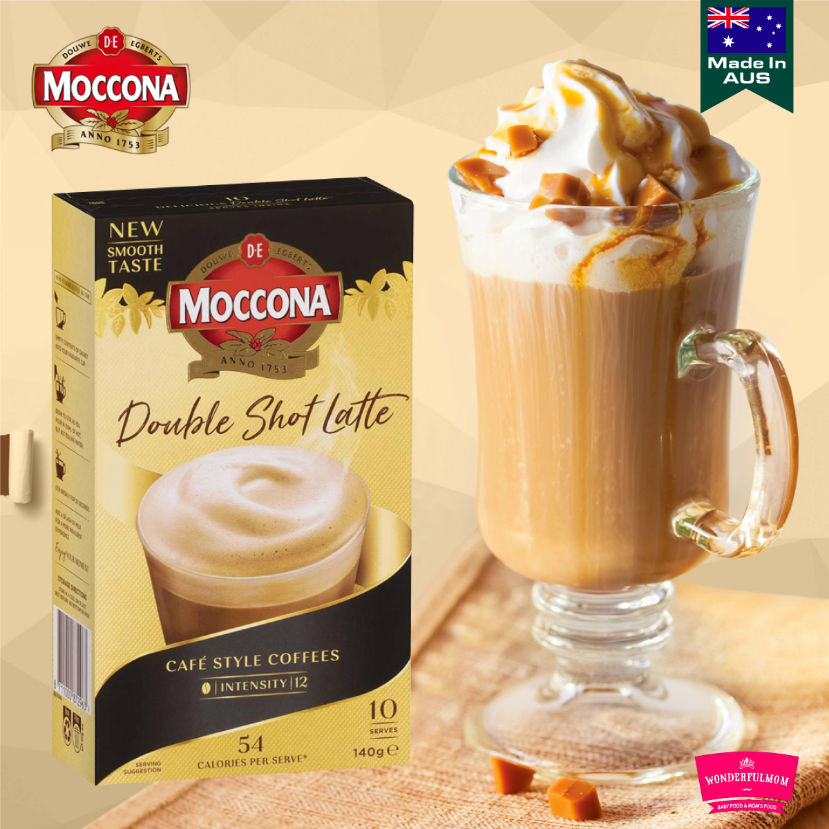 Moccona, Double Shot Latte 10 Sachets