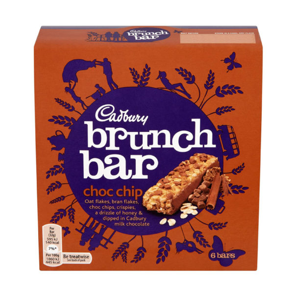 Cadbury, Brunch Bar Chocolate Chip, 6 bars – Wonderfulmom.lk