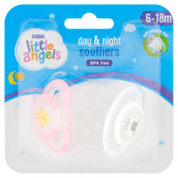 ASDA - Little Angels, Day & Night Soothers, 6 to 18 Months