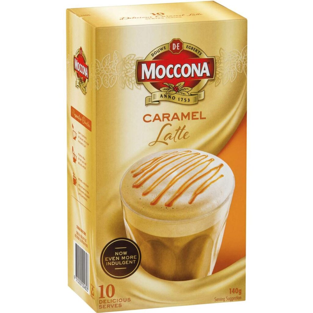 Moccona, Caramel Latte, 10 Sachets