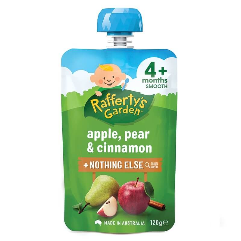 Rafferty's Garden, Apple Pear & Cinnamon Puree - 4+ Months