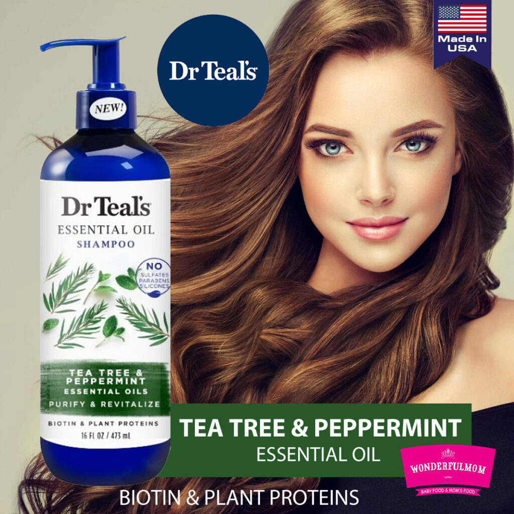 DR TEAL'S Tea Tree & Peppermint Essential Oil Shampoo Wonderfulmom.lk