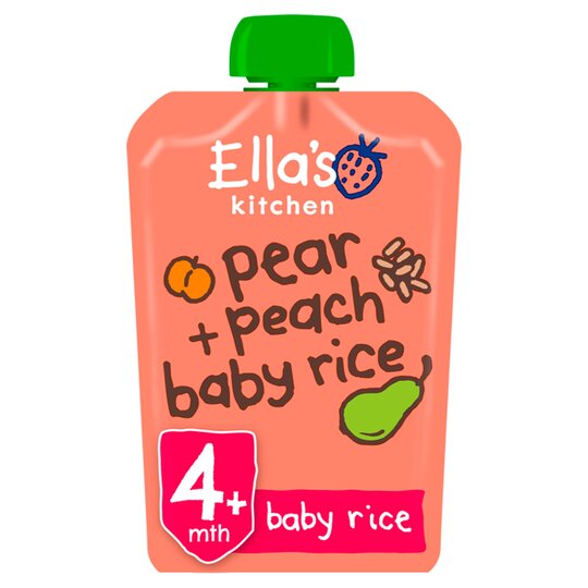Ella's Kitchen Peaches Pears Plus Baby Rice 120G
