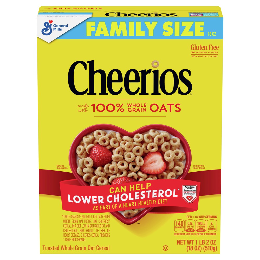 Cheerios Toasted Whole Grain Oat Cereal 510g