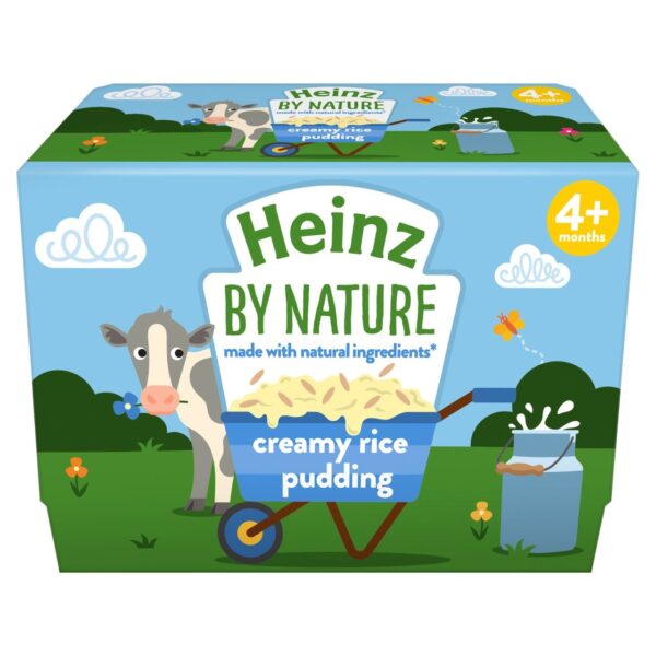 Heinz by Nature Creamy Rice Pudding 4X100g 4+Months