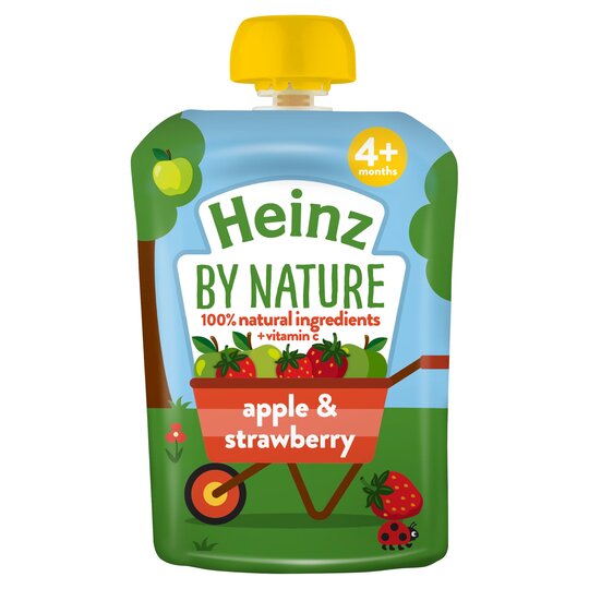 Heinz Fruit Pouch Apple & Strawberry 100G