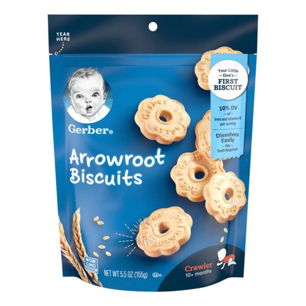 Gerber Arrowroot Biscuits Baby Snacks 155g
