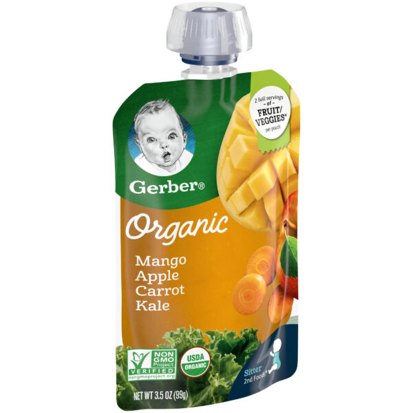Gerber 2nd Foods Organic Mango Apple Carrot Kale Baby Food