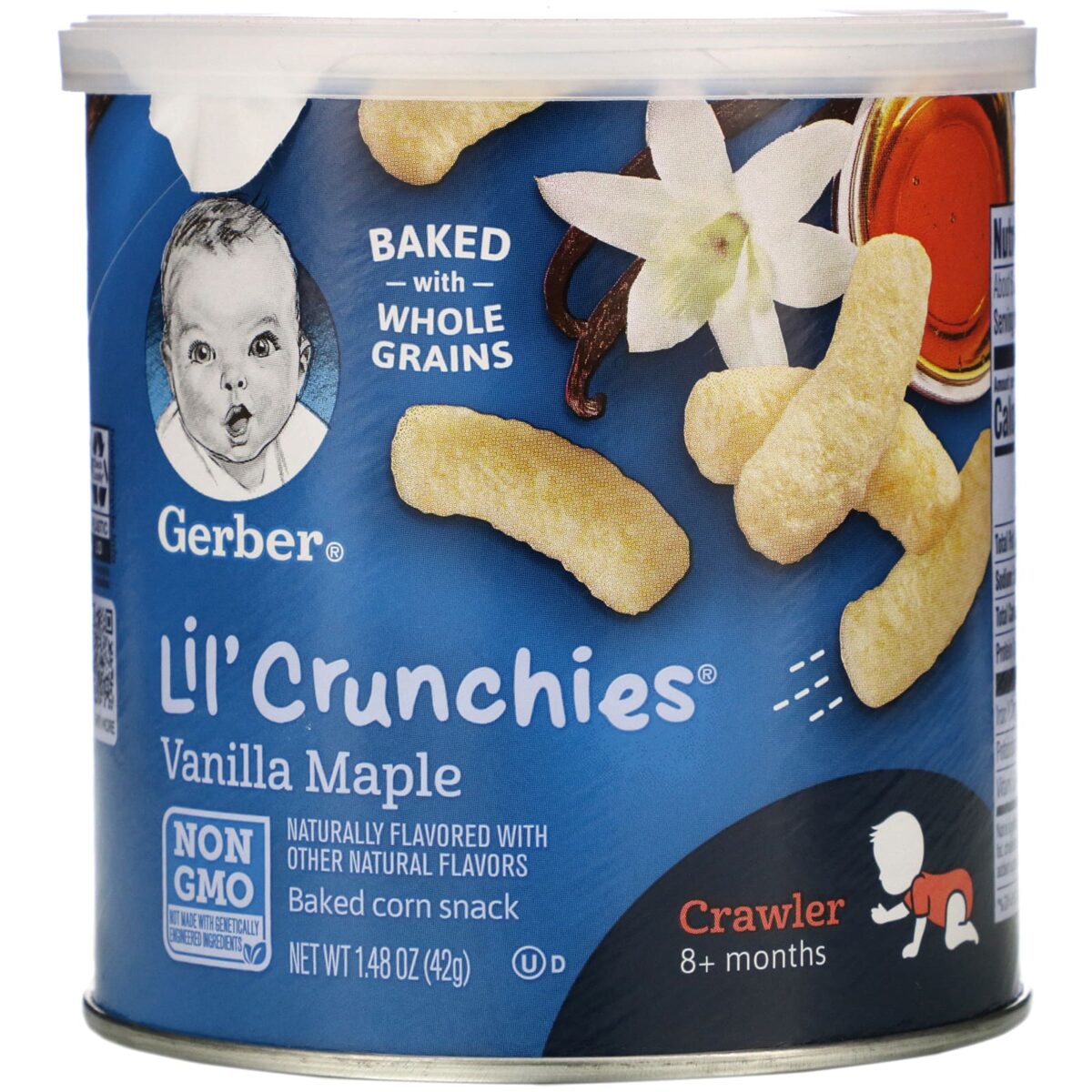 Gerber Lil Crunchies Vanilla Maple Baked Corn Baby Snacks