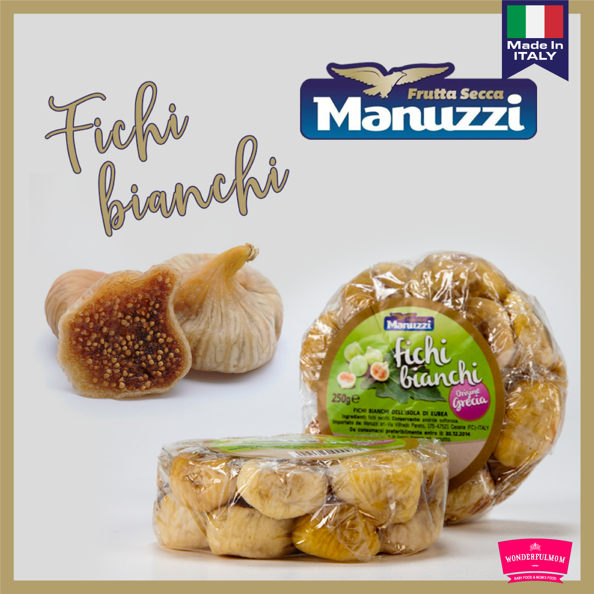 Manuzzi White Figs 250g
