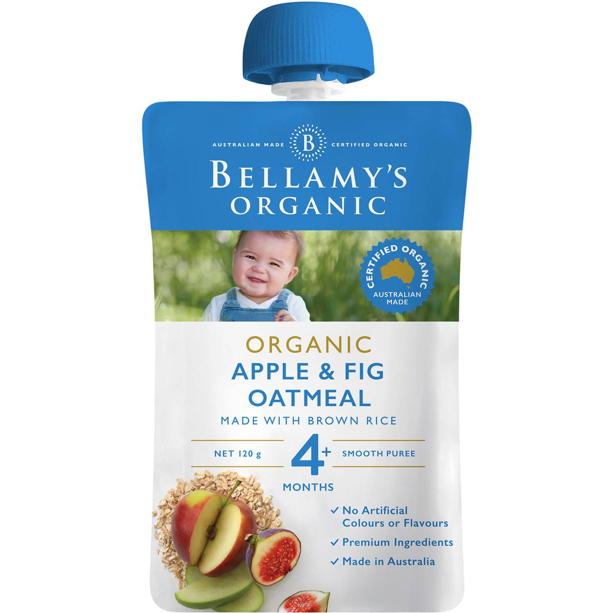 Bellamy's Organic Apple & Fig Oatmeal 4 Months 120g