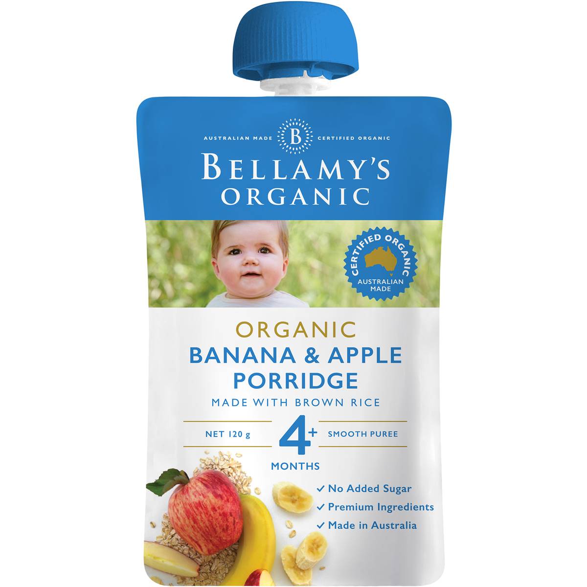 Bellamy's Organic Banana & Apple Porridge 4 Months 120g
