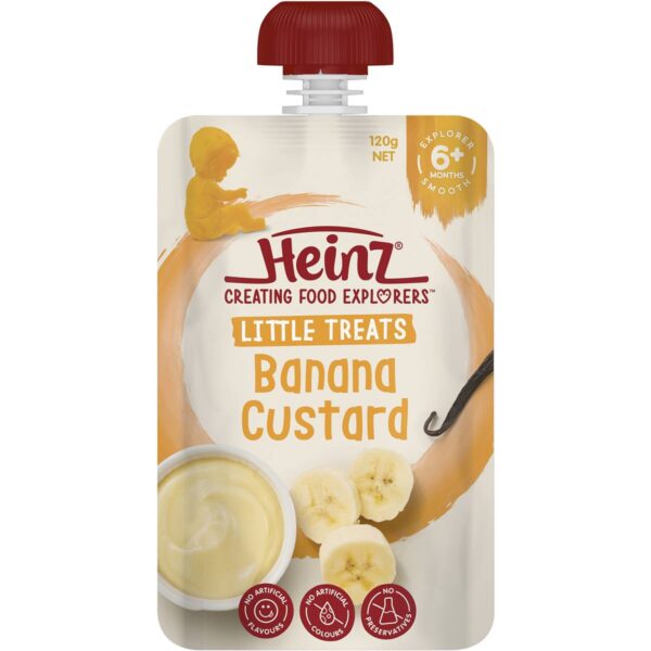 Heinz Banana Custard Baby Food Pouch 6+ Months 120g