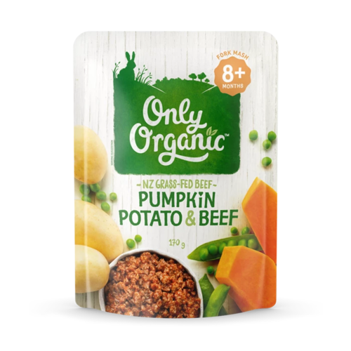 Only Organic Pumpkin, Potato & Beef 170g