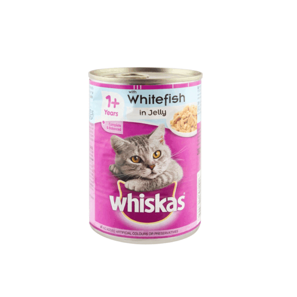 WHISKAS - WHITE FISH IN JELLY (390G)